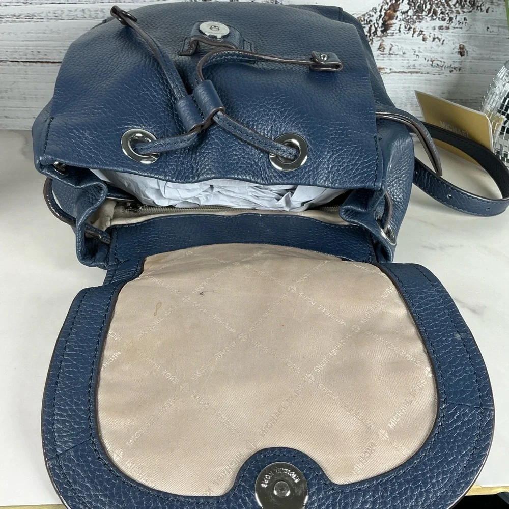 Michael Kors Bag‎ Navy Blue Leather Backpack